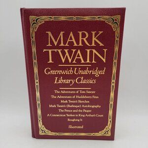 Mark Twain Greenwich Unabridged Library Classics 1982 Red Hardcover Chatham
